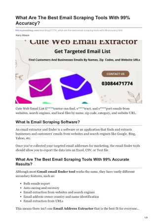 1What Are The Best Email Scraping Tools With 99 Accuracy