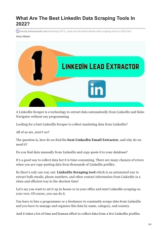 What Are The Best LinkedIn Data Scraping Tools In 2022