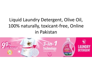 Liquid Laundry Detergent, Olive Oil, 100% naturally, toxicant-free.