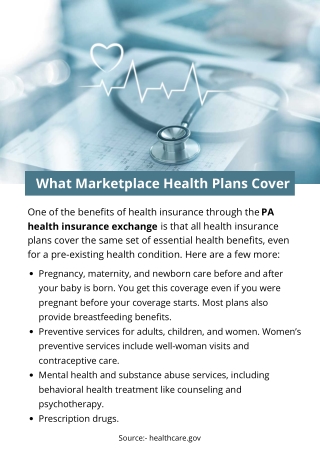What Marketplace Health Plans Cover