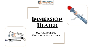 Get Immersion Heater with Patel Heaters