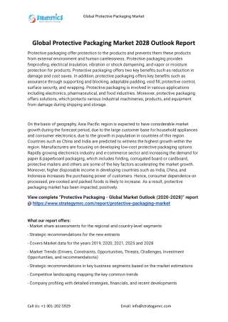 2021 Protective Packaging Industry Global Analysis Report