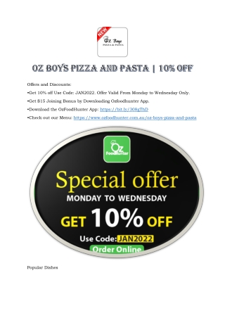 OZ Boys Pizza And Pasta JAN2022