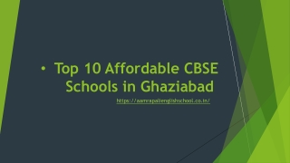 Top 10 Affordable CBSE Schools in Ghaziabad
