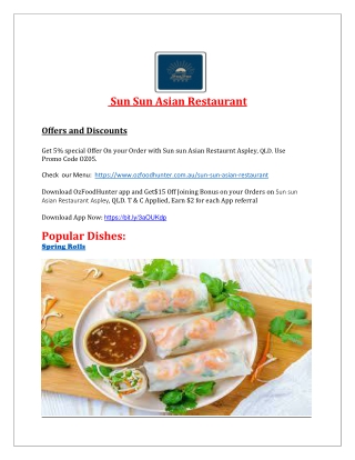 5% off - Sun Sun Chinese Restaurant Aspley Delivery, QLD