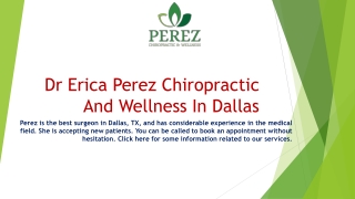 Perez Chiropractic And Wellness In Dallas USA