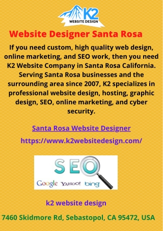 Website Designer Santa Rosa