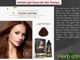 Herbishh Light  Brown Hair Color Shampoo