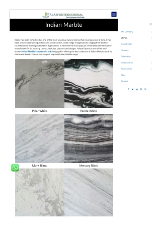 Indian Marble Exporters in India | All types of  Indian Marble available | Palas