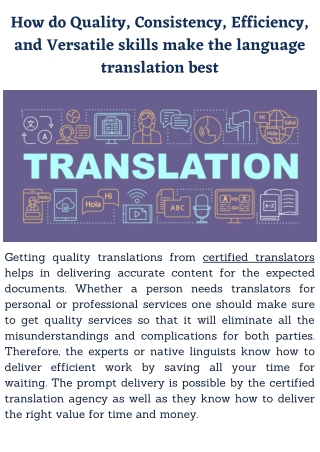 Why get professional language translation services from certified translators?