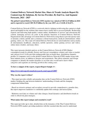 Content Delivery Network Market