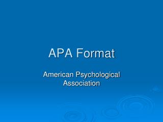 APA Format