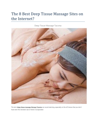 DEEP TISSUE MASSAGE TACOMA