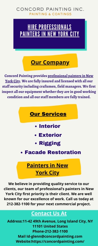 Hire Professionals Painters in New York City