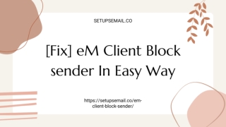 [Fix] eM Client Block sender In Easy Way