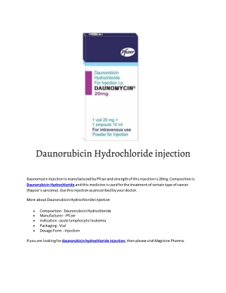 Daunomycin Injection
