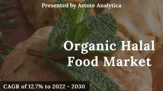 Organic Halal Food Market Demand Analysis and Projected Huge Growth by 2030