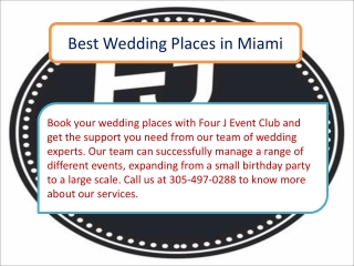 Best Wedding Places in Miami