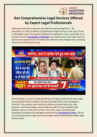 Top lawyer in Mumbai