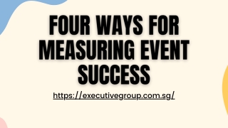 Four Ways For Measuring Event Success