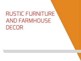 Rustic Farmhouse Furniture's