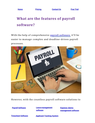 What are the characteristics of payroll software
