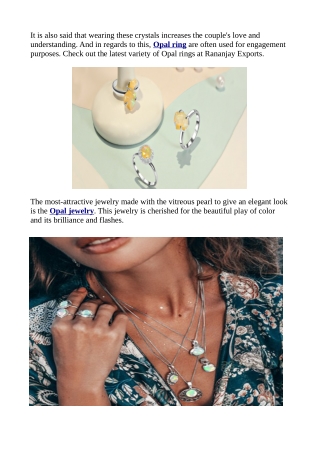 Buy Opal Gemstone Jewelry Collection From Rananjay Exports