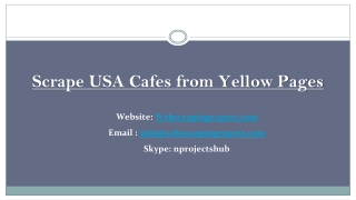 Scrape USA Cafes from Yellow Pages