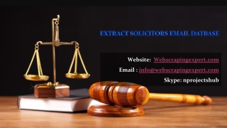 Extract Solicitors Email Datbase