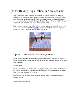 Tips for Buying Rugs Online In New Zealand.docx