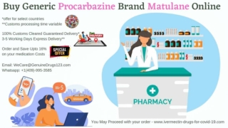 Buy Procarbazine  Matulane 50 Mg Capsule Online