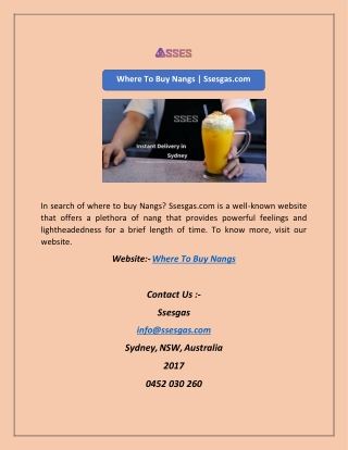 Where To Buy Nangs | Ssesgas.com