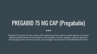 PREGABID 75 MG CAP (Pregabalin)