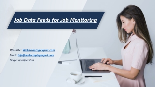 Job Data Feeds for Job Monitoring