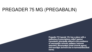 PREGADER 75 MG (PREGABALIN)