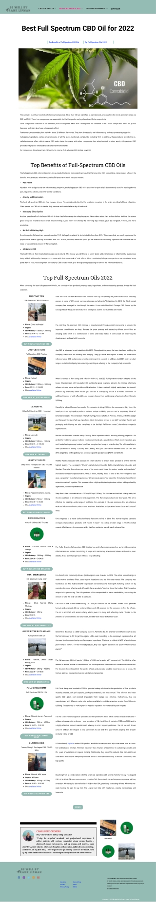 Best Full Spectrum CBD Oil for-2022