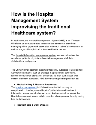 Hospital Management System