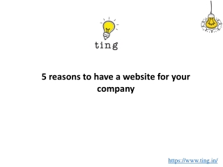 5 reasons to have a website for your company
