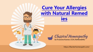 Cure Your Allergies with Natural Remedies