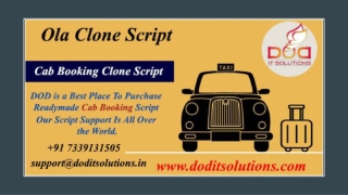 Ola Booking Script - Readymade Clone Script