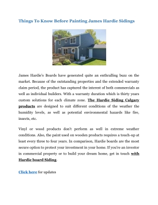 5 Things to Know Before Painting James Hardie Sidings