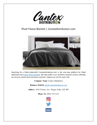 Plush Fleece Blanket | Cantexdistribution.com