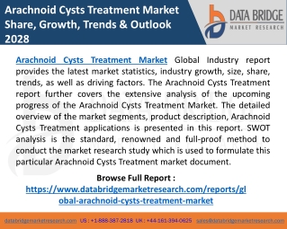 Arachnoid Cysts Treatment Market Growth at a Rate of 4.90%, Industry Size, Trend