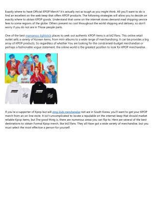 How Technology Is Changing How We Treat stray kids merch