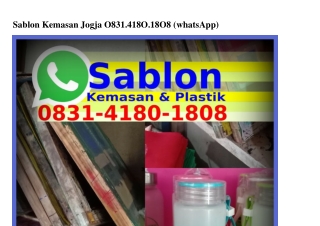 Sablon Kemasan Jogja