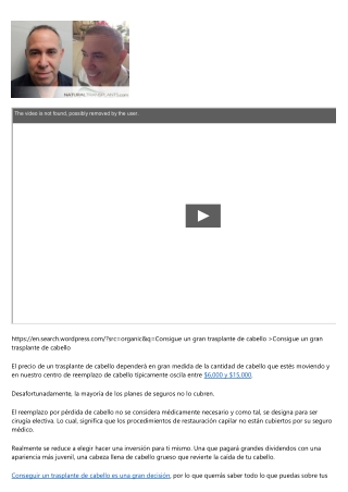 Obtener información gratuita Fue Trasplante de Cabello