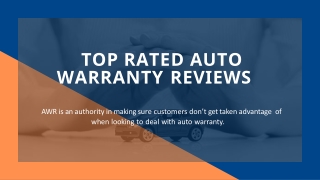 Top Rated Auto Warranty Reviews