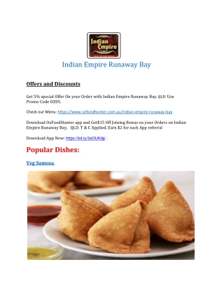 5% Off - Indian Empire Restaurant Runaway Bay, QLD
