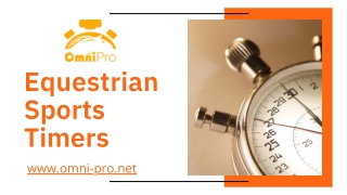 Equestrain Sports Timer | OmniPro