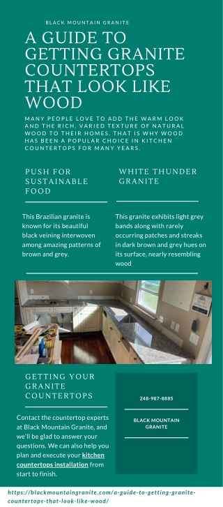 A Top Guide to Getting Granite Countertops That Look Like Wood